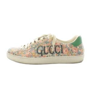 ×LIBERTY エース フローラル スニーカー 7.5 ピンク系 グリーン