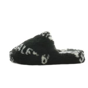 BALENCIAGA サンダル フリース ロゴ 37 ブラック 624582