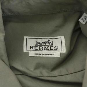 HERMES ジャケット ジップアップ 42/16 1/2 グレー