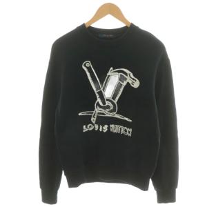 23AW エンブロイダードコットンスウェットシャツ XS ブラック RM232 IHN