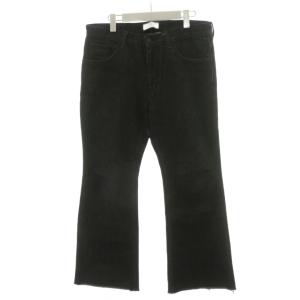 WASHED FLARE DENIM ブーツカットデニムパンツ ジーンズ ジーパン Gパン 黒 ブラック