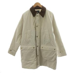 中綿フィールドコート 襟コーデュロイ アウター S 白 ホワイト 茶 ブラウン 11-19-0067-803