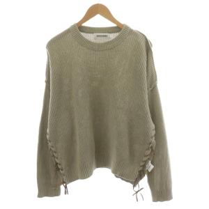 SHORT LENGTH COTTON KNIT ニット セーター 長袖 ステッチ コットン 2 ベージュ