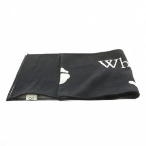 Off-White マフラー ストール ロゴ ウール 黒 ブラック 白 ホワイト OMMA001R21KNI001 /AN12