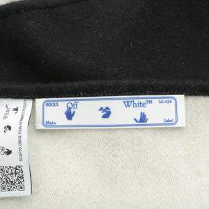 Off-White マフラー ストール ロゴ ウール 黒 ブラック 白 ホワイト OMMA001R21KNI001 /AN12