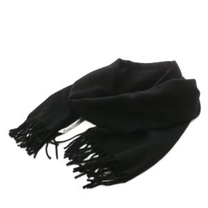 マフラー フリンジ ウール 黒 ブラック 270176 /AN32 AA