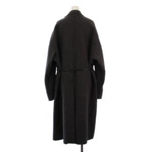 HARE チェスターコート ロング ウエストリボン ウール F グレー /BM