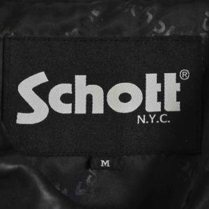 Schott シープスキン レザーコーチジャケット M ブラック 3121026