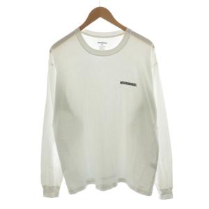 Tシャツ カットソー 長袖 フロントプリント ロンT M 白 ホワイト /AN40 AA