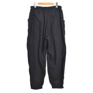 COMOLI 24SS オックスドローストリングパンツ 1 ブラック Z01-03022