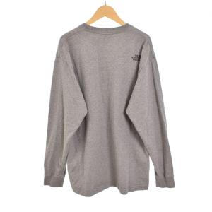THE NORTH FACE オーガニックキャンプティー Tシャツ 長袖 ロンT ロゴ プリント L グレー NT82132