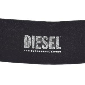DIESEL ディーゼル-Dロゴ ベルト レザー 75/30 黒 ブラック X08727