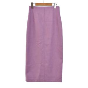 マドモアゼル MADEMOISELLE リネンライクタイトスカート ロング 36 紫 パープル GWC-41220-A