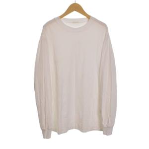 21AW ダブルレイヤー 長袖 クルー Tシャツ カットソー 1 白 ホワイト U03-05019