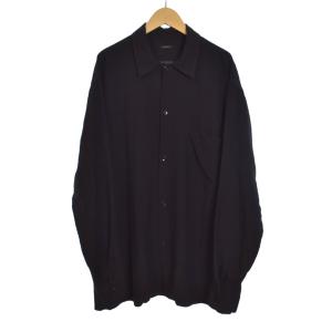 20SS レーヨン オープンカラーシャツ 1 ブラック R01-02006