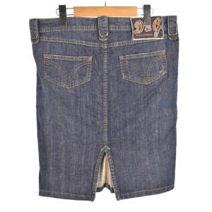 & DOLCE&GABBANA デニム タイトスカート 膝丈 26 青 ブルー 紺 ネイビー インディゴ AA
