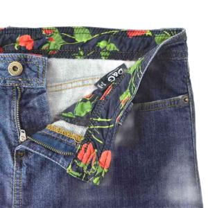 & DOLCE&GABBANA デニム タイトスカート 膝丈 26 青 ブルー 紺 ネイビー インディゴ AA