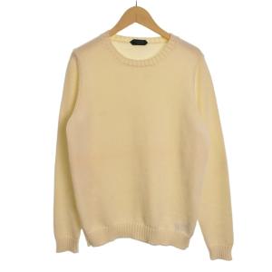 ニット セーター 長袖 ウール 48 アイボリー