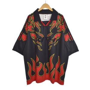 KITH フレイムプリント ゲームシャツ XL ブラック KA3921