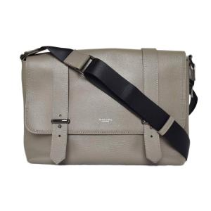 ショルダーバッグ メッセンジャーバッグ レザー グレー