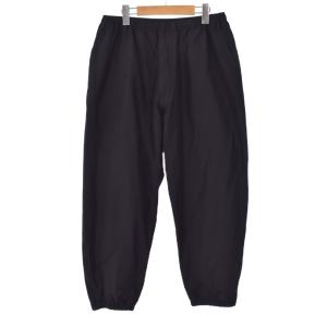 22SS ナイロンコットン裏毛 ワイドトラックパンツ 3 ブラック