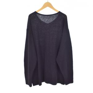 COMOLI 22AW カシミヤ Vネック ニット セーター 3 ネイビー W03-06011