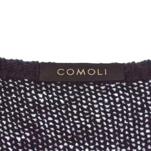 COMOLI 22AW カシミヤ Vネック ニット セーター 3 ネイビー W03-06011