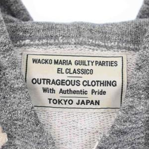 WACKO MARIA パーカー フーディー ジップアップ ロゴ プリント L グレー AA