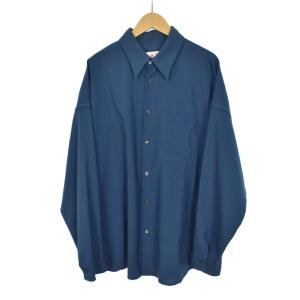 19SS トロピカルウールシャツ 48 ブルー CUMU0061A0 S45455