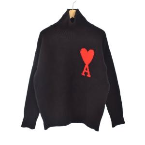 ハイネック ニット プルオーバー ウール XS ブラック H21K203.018