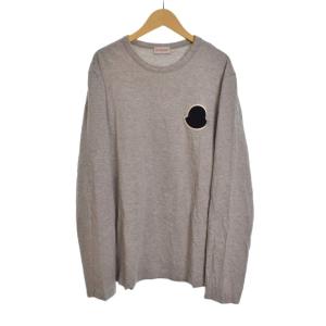 19SS MAGLIA GIROCOLLO 長袖 Tシャツ ロンT ロゴ ワッペン M グレー  E10918040600