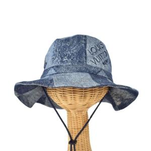 LOUIS VUITTON シャポースケーター ダミエ ソルト バケットハット 60 ブルー MP3026