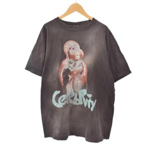24SS SHERMER ACADEMY CELEBRIT Tシャツ ダメージ加工 M