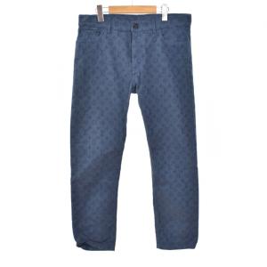 19AW SLIM モノグラム デニムパンツ 32 ネイビー RM192M QJQ HHD20W