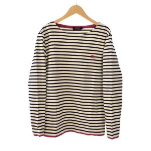 ボーダー Tシャツ 長袖 ロンT 2 ホワイト 白 D1P04-073-022