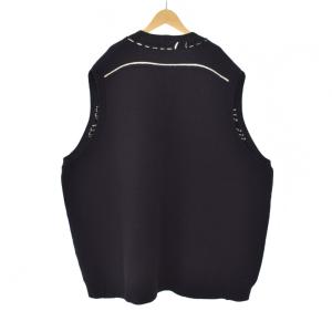 RAF SIMONS 17SS オーバーサイズ ニット ベスト ブラック 912752