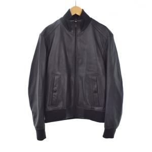 ラムレザー ジャケット 44 ネイビー