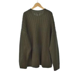 LOEWE 21AW アナグラム ケーブル編み ニット セーター M カーキ H526Y14K83