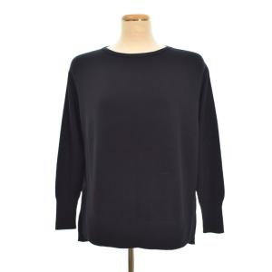 25AW 体型カバー 魅せるタイムレスニット セーター 長袖 2 黒 ブラック 153-14457
