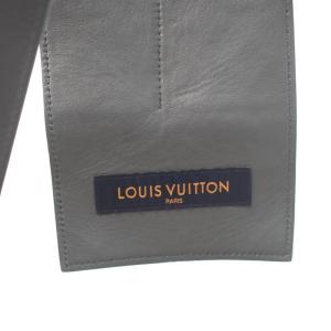 LOUIS VUITTON 21AW 3Dポケット モノグラム エンボス レザー ベスト M グレー