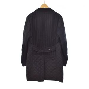 JUNYA WATANABE MAN コムデギャルソン キルティング ステンカラーコート S ブラック WN-C005