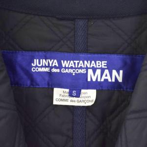 JUNYA WATANABE MAN コムデギャルソン キルティング ステンカラーコート S ブラック WN-C005