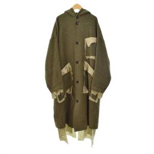 22AW Hooded over coat M カーキ SQ-C05-300