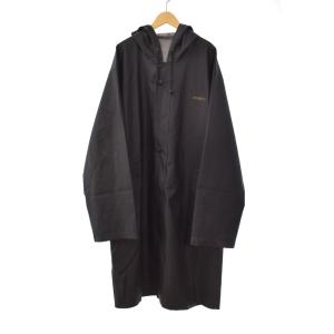 Oversized hooded raincoat ブラック