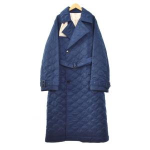 24AW TRENCH WITH KAPOK KNOT S ネイビー