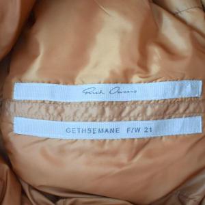 Rick Owens 21AW フーデッド スリーブレス ダウンジャケット 48 ブラウン RU02A5999-NZD3