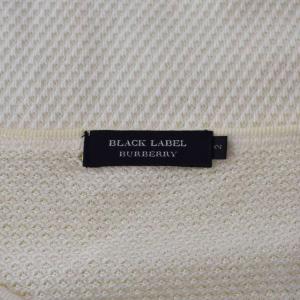 BURBERRY BLACK LABEL Tシャツ 長袖 ワッフル サーマル 刺繍胸ロゴ 2 白 ホワイト アイボリー D1P08-807-02