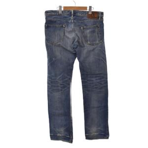 HYSTERIC GLAMOUR デニムパンツ ストレート ダメージ加工 34 水色 インディゴ 0201AP12