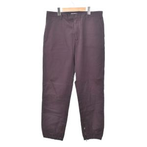 チノパン テーパードパンツ ジッパーフライ 裾ジップ 50 紫 パープル