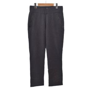 スウェットパンツ ウール混 ストレート ウエストゴム ジップポケット 48 グレー 黒 ブラック